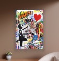 Obraz DZIEWCZYNKA Z BALONIKIEM Banksy OBRAZ Pop Art Keep Smiling Graffiti