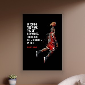 Obraz MICHAEL JORDAN No Shortcuts OBRAZ Motywacyjny Koszykówka Sport Loft