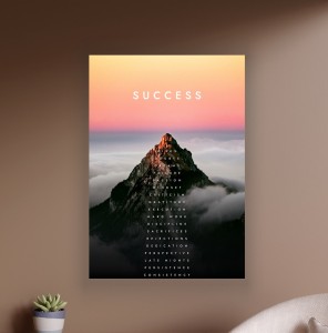Obraz MOUNTAIN OF SUCCESS Góra Sukcesu OBRAZ Motywacyjny Biznes Pejzaż Loft