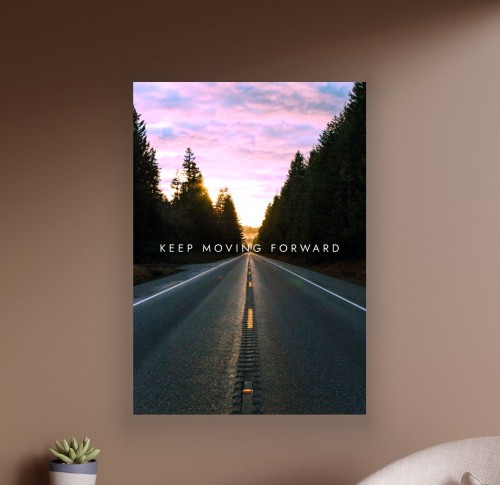 Obraz KEEP MOVING FORWARD Droga Przed Siebie OBRAZ Motywacyjny Pejzaż DO BIURA