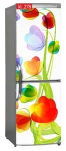 Naklejka, Okleina Laminowana na Lodówkę Kwiaty Abstrakcja