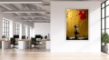 Obraz DZIEWCZYNKA Z BALONAMI Banksy Złoty OBRAZ Nowoczesny Loft Graffiti