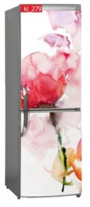 Naklejka, Okleina Laminowana na Lodówkę Kwiaty jak Malowane