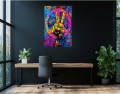 Obraz PACYFKA PEACE Znak Pokoju OBRAZ Pop Art Neon Graffiti Kolorowy
