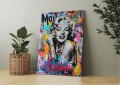 Obraz MARILYN MONROE Graffiti Nowoczesny OBRAZ Pop Art Ikona Kina Loft