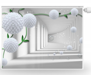 Mata magnetyczna na kaloryfer Abstrakt Korytarz Kule