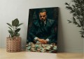 Obraz WILK Z WALL STREET Leonardo DiCaprio OBRAZ Motywacyjny Biznes Pieniądze Dolary Loft