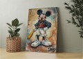 Obraz MYSZKA MICKEY Graffiti Rebel Nowoczesny OBRAZ Pop Art Kij Bejsbolowy Loft