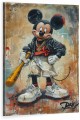 Obraz MYSZKA MICKEY Graffiti Rebel Nowoczesny OBRAZ Pop Art Kij Bejsbolowy Loft