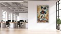Obraz MYSZKA MICKEY Graffiti Rebel Nowoczesny OBRAZ Pop Art Kij Bejsbolowy Loft