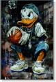 Obraz KACZOR DONALD Koszykówka Nowoczesny OBRAZ Pop Art Graffiti Streetwear Loft