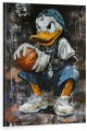 Obraz KACZOR DONALD Koszykówka Nowoczesny OBRAZ Pop Art Graffiti Streetwear Loft