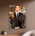 Obraz YOU CANNOT STOP ME Wilk z Wall Street OBRAZ Motywacyjny Biznes Rolex Pop Art