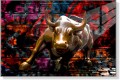 Obraz BYK Z WALL STREET Giełda OBRAZ Motywacyjny Biznes Pieniądze Dolary Loft