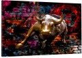 Obraz BYK Z WALL STREET Giełda OBRAZ Motywacyjny Biznes Pieniądze Dolary Loft