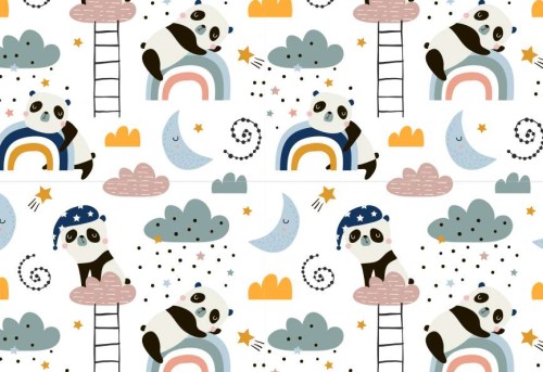 Fototapeta dla dzieci panda chmurki fsd111.jpg