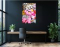 Obraz RÓŻOWA PANTERA Pop Art OBRAZ Nowoczesny Marilyn Monroe Chanel Loft