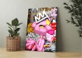 Obraz RÓŻOWA PANTERA Pop Art OBRAZ Nowoczesny Marilyn Monroe Chanel Loft