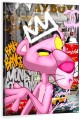 Obraz RÓŻOWA PANTERA Pop Art OBRAZ Nowoczesny Marilyn Monroe Chanel Loft
