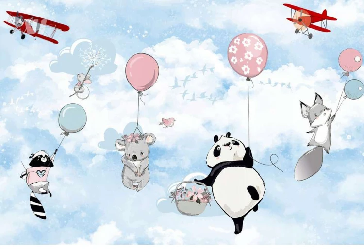 Fototapeta dla dzieci panda koala balon fsd153.jpg