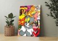 Obraz TOM I JERRY Pop Art OBRAZ Nowoczesny Chanel Prada Pieniądze Loft