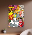 Obraz TOM I JERRY Pop Art OBRAZ Nowoczesny Chanel Prada Pieniądze Loft