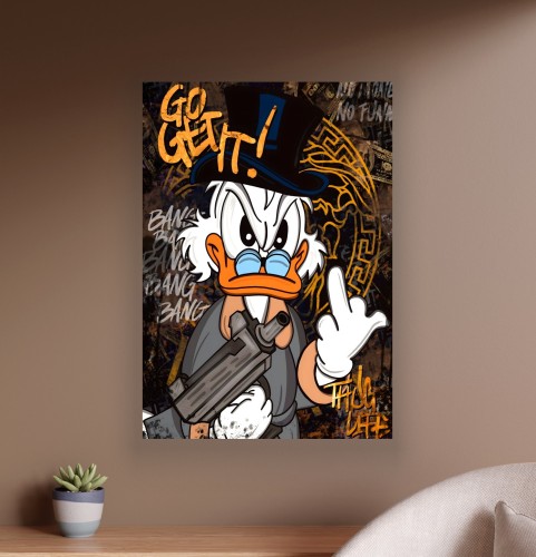 Obraz SKNERUS MCKWACZ Go Get It OBRAZ Motywacyjny Thug Life Gangster Loft