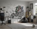 Dynamiczna fototapeta komiksowa – wyścig motocross, motocykle enduro i sportowe emocje dla dzieci i młodzieży MOTO-X 