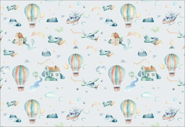 Fototapeta dla dzieci samoloty balony fsd115.jpg