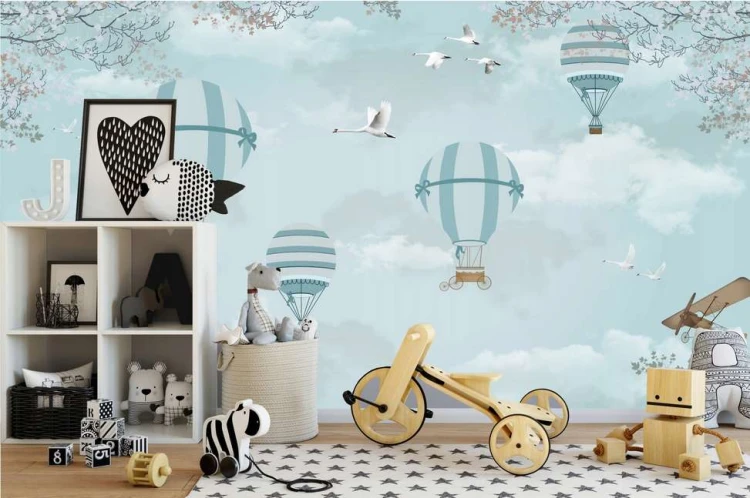 Fototapeta dla dzieci samoloty balony-fsd120.jpg
