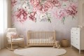 Fototapeta z pwoniami – pastelowe kwiaty, akwarelowa girlanda i subtelne tło w stylu Shabby Chic i Glamour PEONIA