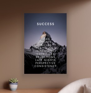 Obraz SUCCESS Góra Sukcesu Motywacyjny Nowoczesny OBRAZ Biznes Loft Premium