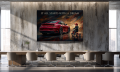 Obraz PORSCHE IT ALL STARTS WITH A DREAM Motywacyjny Samochód Chłopiec Spełnianie Marzeń