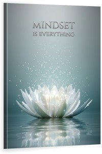 Obraz KWIAT LOTOSU MINDSET IS EVERYTHING Motywacyjny Medytacja Zen Rozwój Osobisty