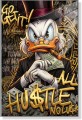 Obraz SKNERUS MCKWACZ ALL HUSTLE NO LUCK Kaczor Cygaro Dolary Graffiti Street Art