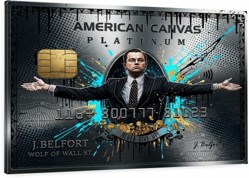 Obraz Wilk z Wall Street - Karta Platinum - Pop Art Street Art Premium