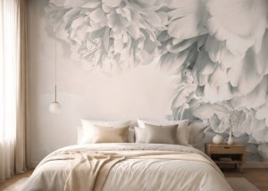 Fototapeta z piwoniami pastelowa kompozycja i subtelne tło w stylu Shabby Chic i Glamour FLORENCJA