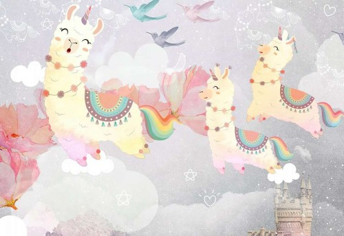 Fototapeta dla dzieci unicorn chmury fsd157