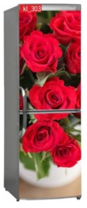 Naklejka, Okleina Laminowana na Lodówkę Kwiaty Róże Czerwone