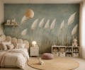 Fototapeta trawy pampasowe jasne pióropusze motyw botaniczny w stylu boho i scandi