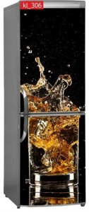 Naklejka, Okleina Laminowana na Lodówkę Whiskey Lód