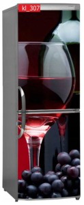 Naklejka, Okleina Laminowana na Lodówkę Lampka Wina Winogron