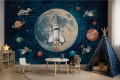 Fototapeta dla dzieci Kosmos rakieta planety księżyc premium na wymiar