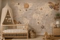 Fototapeta dla dzieci Mapa Świata vintage z samolotami i balonem
