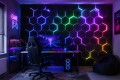 Fototapeta do pokoju gracza Heksagony neonowe Gaming Room