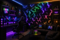 Fototapeta do pokoju gracza Heksagony neonowe Gaming Room