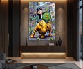 Obraz MONOPOLY WALL STREET BULL Giełda Finanse – Nowoczesna Sztuka Pop Art Pieniądze do Biura i Gabinetu