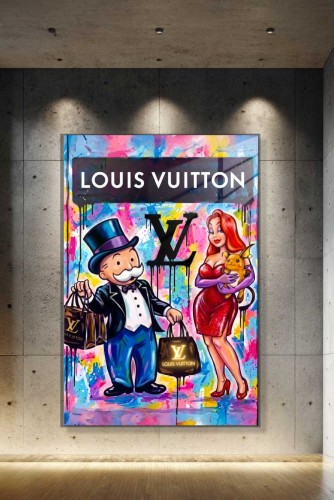 Obraz MONOPOLY LOUIS VUITTON Jessica Rabbit – Nowoczesny Pop Art Fashion do Salonu i Garderoby