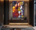 Obraz BATMAN BUGS BUNNY Bang Bang – Nowoczesny Pop Art Komiks do Sypialni i Salonu