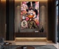 Obraz SCROOGE MCDUCK GUCCI STYLE Money – Nowoczesny Pop Art Kaczor do Biura i Salonu